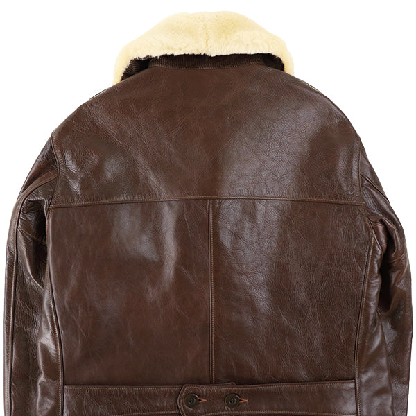 TRACKWALKER COAT / 1920s RAILROAD WORKER COAT / HORSE HIDE / TATANKA BROWN - Image 11