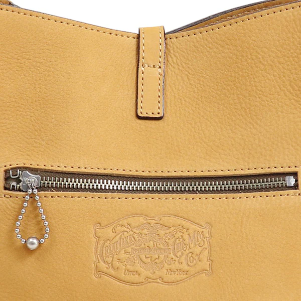 TRAILBLAZER BAG / 1920 - 1930s WOODSMAN SHOULDER BAG / BULL HIDE / YELLOW OCHRE NUBUCK - Image 11