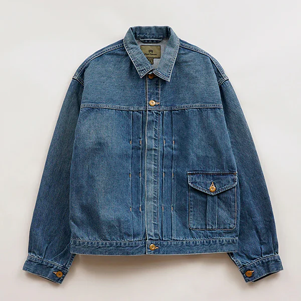 1940s DENIM JACKET 12.5oz DENIM / VINTAGE WASH / INDIGO - Image 3