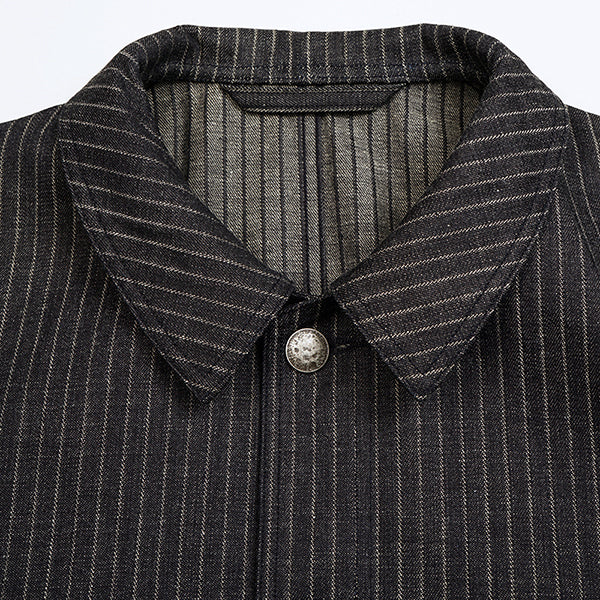 1940s FRENCH WORK JACKET / INDIGO - Image 4