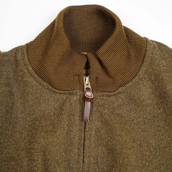 1940s TANKERS JACKET ARMY MELTON / GREEN - Image 4