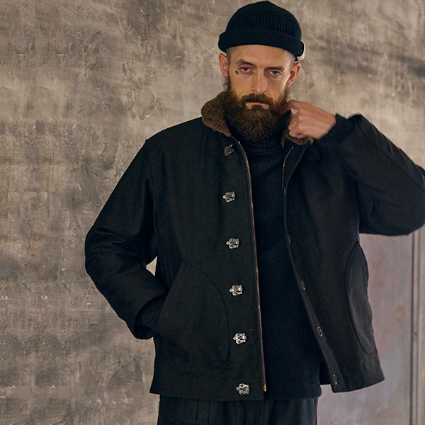 1940s US CLIP JACKET MODIFY BLACK