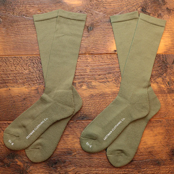 1942 MODEL 2 PAIR PACK WOOL SOCKS / OLIVE - Image 2