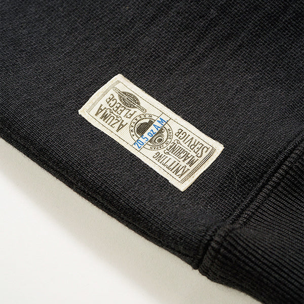 1950s CREW NECK SWEATSHIRT BLACK / 20.5oz FLEECE / BLACK - Image 7