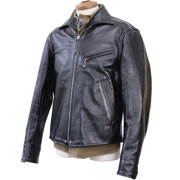 REBELS 1930s MOTORCYCLE JACKET / SINGLE TYPE HORSE HIDE / BLACKJACK - Image 4