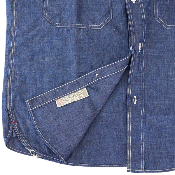 FOREMAN SHIRT / 7oz COTTON LINEN CHAMBRAY - Image 9
