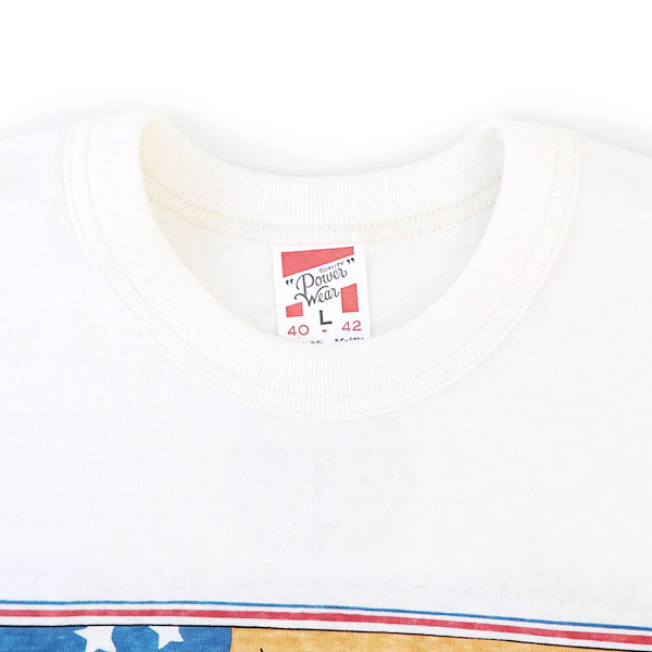 T-SHIRT / 自由婦女人相/ JAPANESE ORIENTAL ART STYLE SOUVENIR COLLECTION / VINTAGE STYLE LIGHT WEIGHT JERSEY / OFF-WHITE - Image 3
