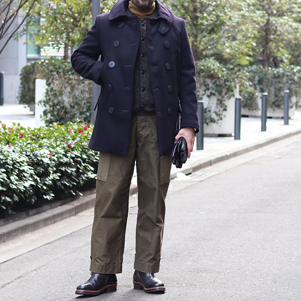 1913 U.S.NAVY OVERCOAT / 1st MODEL / HEAVY WEIGHT WOOL MELTON / NAVY - Image 8