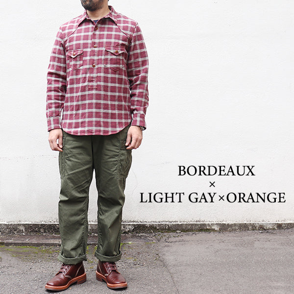SAG HARBOR / OUTDOOR SPORTS SHIRT / COTTON FLANNEL CHECK WITH A RAISED BACK - Image 5