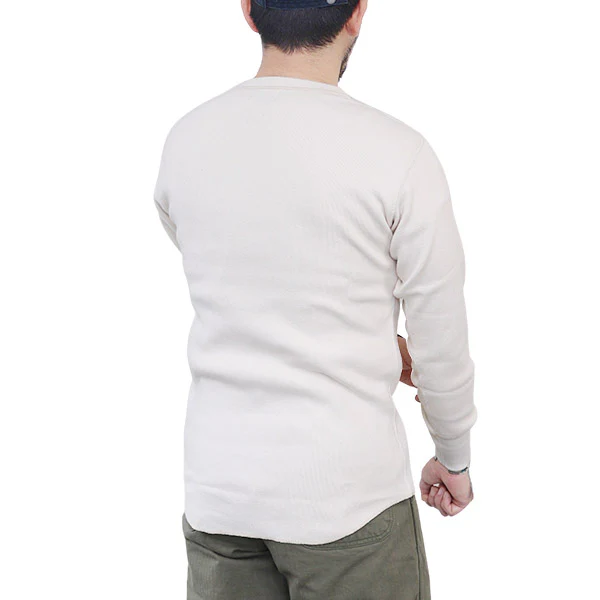 CREW NECK TYPE LONG SLEEVE UNDER WEAR / EARLY 1900s STYLE UNDERWEAR / HEAVY WEIGHT RIB - Image 4