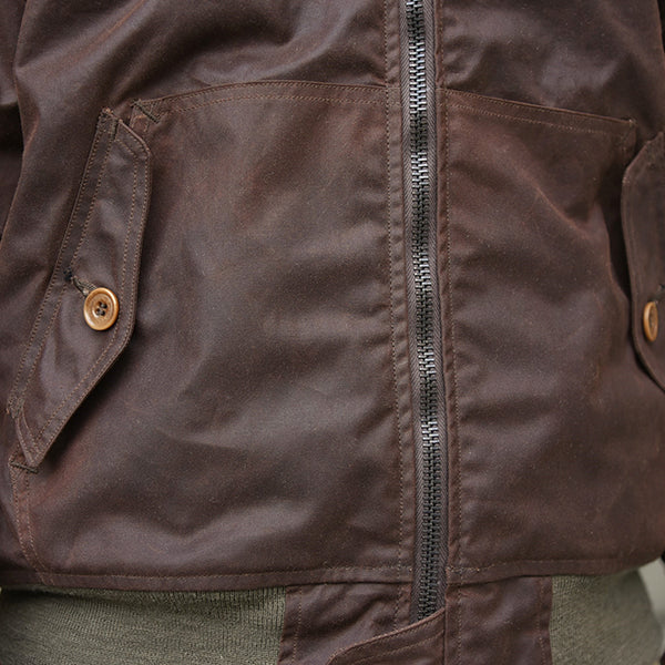 FIELD CRUISER JACKET / BRITISH MILLERAIN TRADITIONAL WAXED FABRIC / RED BROWN - Image 10