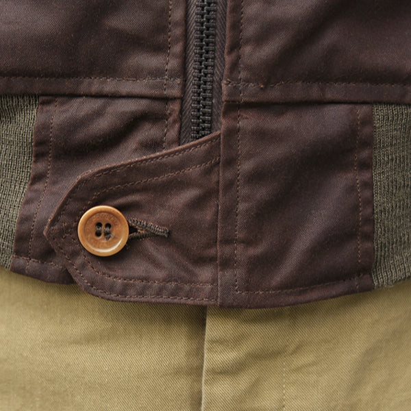 FIELD CRUISER JACKET / BRITISH MILLERAIN TRADITIONAL WAXED FABRIC / RED BROWN - Image 14