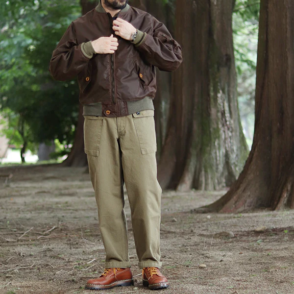 FIELD CRUISER JACKET / BRITISH MILLERAIN TRADITIONAL WAXED FABRIC / RED BROWN - Image 6