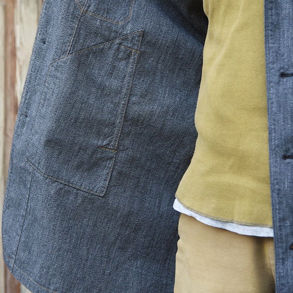 BALDWIN WORK COAT / GRAINED CHAMBRAY - Image 18