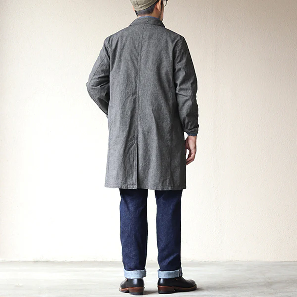 BALDWIN WORK COAT / GRAINED CHAMBRAY - Image 4