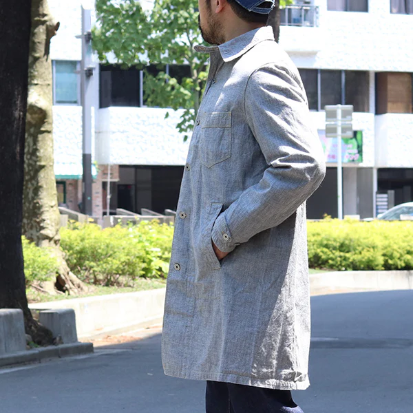 BALDWIN WORK COAT / GRAINED CHAMBRAY - Image 7