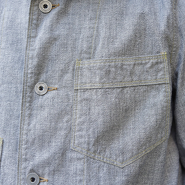 BALDWIN WORK COAT / GRAINED CHAMBRAY - Image 9