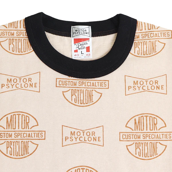 T-SHIRT / MOTOR PSYCLONE ALL OVER PRINT / VINTAGE STYLE MEDIUM WEIGHT JERSEY - Image 12