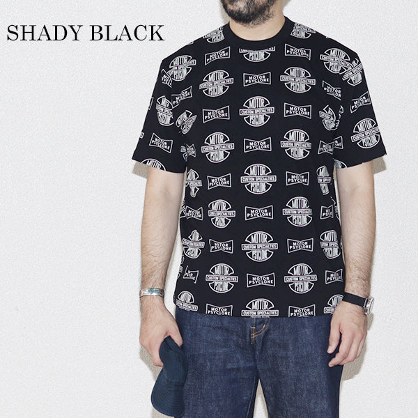 T-SHIRT / MOTOR PSYCLONE ALL OVER PRINT / VINTAGE STYLE MEDIUM WEIGHT JERSEY - Image 2
