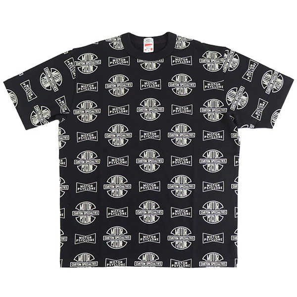 T-SHIRT / MOTOR PSYCLONE ALL OVER PRINT / VINTAGE STYLE MEDIUM WEIGHT JERSEY - Image 4