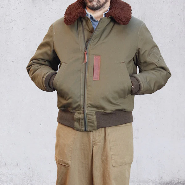 TYPE B-15B PLAIN MODEL / CIVILIAN MODEL / COTTON CHINO DRILL / OLIVE DRAB