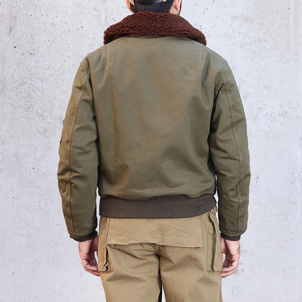 TYPE B-15B PLAIN MODEL / CIVILIAN MODEL / COTTON CHINO DRILL / OLIVE DRAB - Image 3