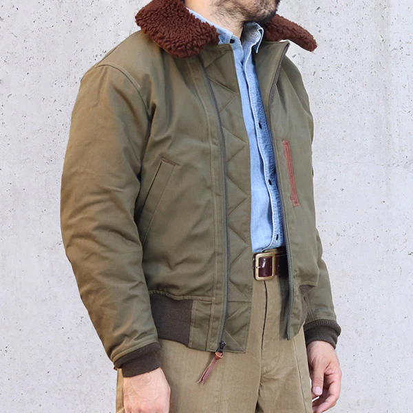 TYPE B-15B PLAIN MODEL / CIVILIAN MODEL / COTTON CHINO DRILL / OLIVE DRAB - Image 6