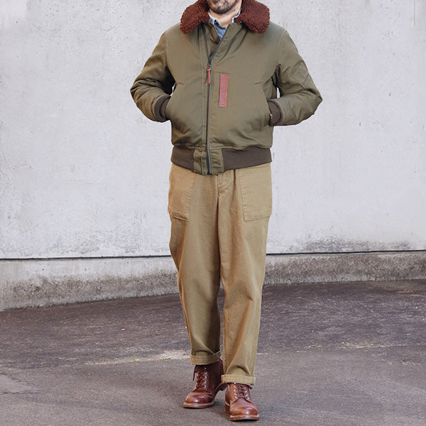 TYPE B-15B PLAIN MODEL / CIVILIAN MODEL / COTTON CHINO DRILL / OLIVE DRAB - Image 9