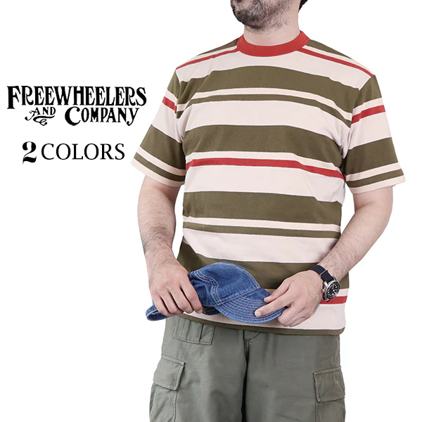 RANDOM STRIPED T-SHIRT / YARN-DYED MEDIUM WEIGHT JERSEY