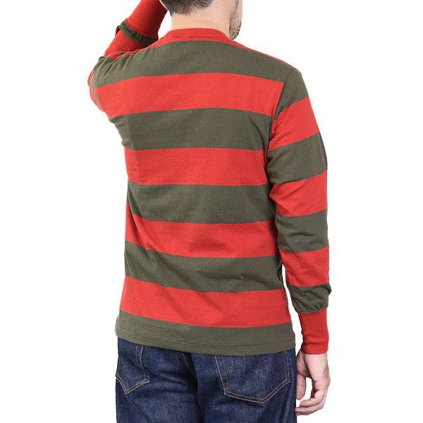 HORIZONTAL STRIPED T-SHIRT / SET-IN LONG SLEEVE BODY - Image 4