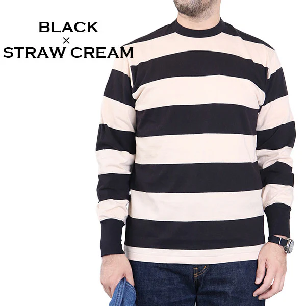 HORIZONTAL STRIPED T-SHIRT / SET-IN LONG SLEEVE BODY - Image 5