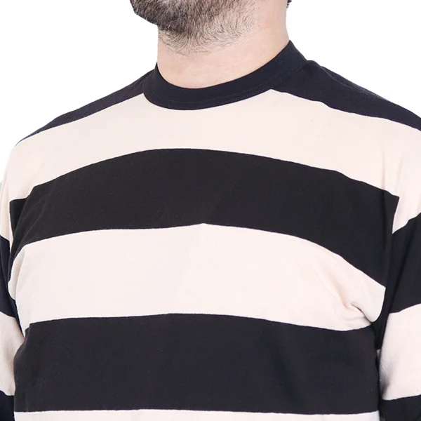 HORIZONTAL STRIPED T-SHIRT / SET-IN LONG SLEEVE BODY - Image 7