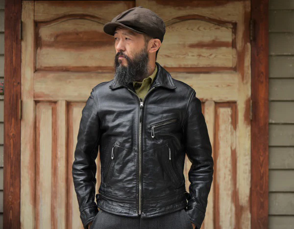 MULHOLLAND SIZE: 36-42 / 1930s MOTORCYCLE JACKET / SINGLE TYPE HORSE HIDE / VINTAGE BLACK / 2024 MODEL - Image 14