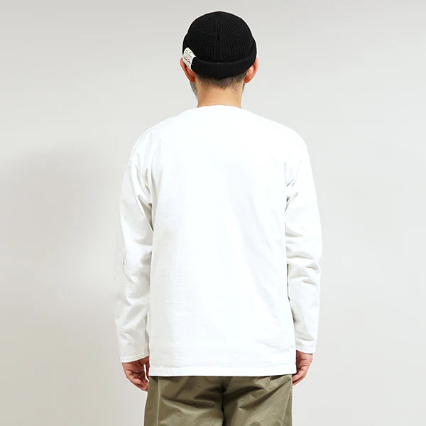 7.8oz 1940s USMC LONG SLEEVE SHIRT / OFF WHITE - Image 7