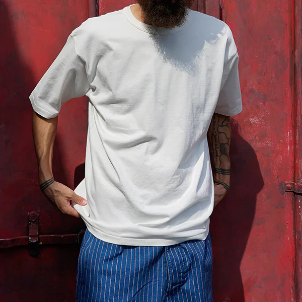 7.8oz DOUBLE BINDER T-SHIRT / OFF WHITE - Image 2