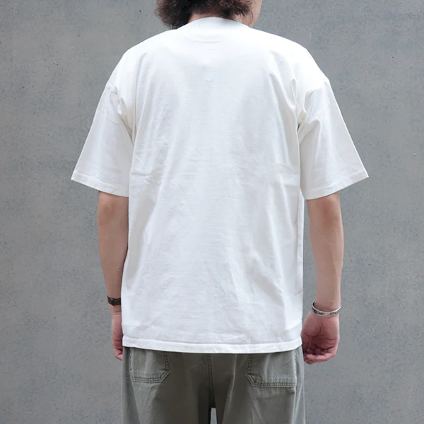 7.8oz HENLEY NECK T-SHIRT / OFF WHITE - Image 3