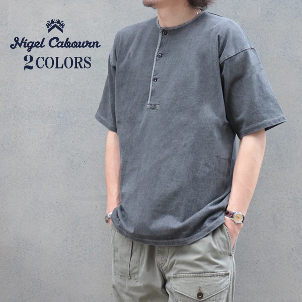7.8oz HENLEY NECK T-SHIRT PIGMENT
