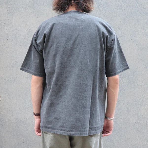 7.8oz HENLEY NECK T-SHIRT PIGMENT - Image 3