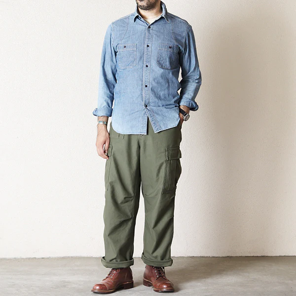 ARMY CARGO PANT / BACK SATIN / DARK GREEN / (SIZE: W30 - W40) - Image 10