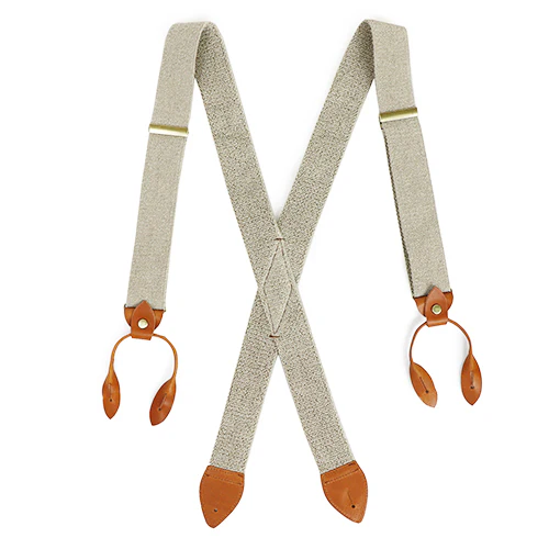 U.S. ARMY SUSPENDER LINEN / IVORY / MADE IN JAPAN