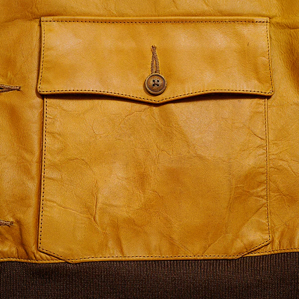 A-1 FLIGHT JACKET HORSE NUBUCK / CAMEL - Image 6