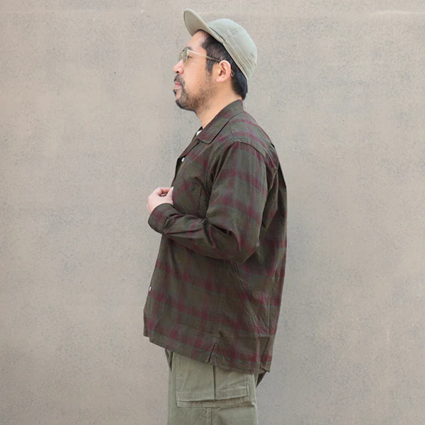 ABSHINTH SHIRT / SUMIZOME CHECK PATTERN / BLACK - Image 3