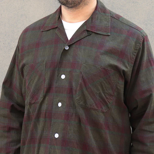 ABSHINTH SHIRT / SUMIZOME CHECK PATTERN / BLACK - Image 5