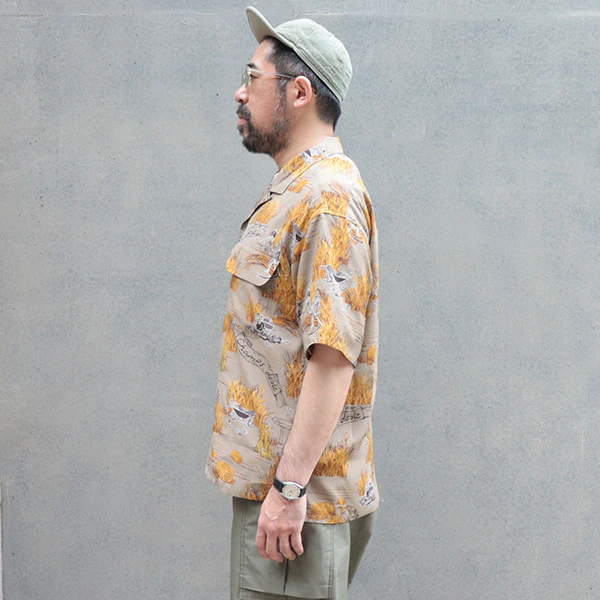 ALOHA SHIRT FARMER / KHAKI - Image 3