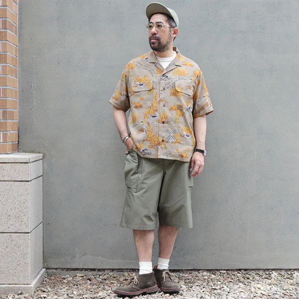 ALOHA SHIRT FARMER / KHAKI - Image 5