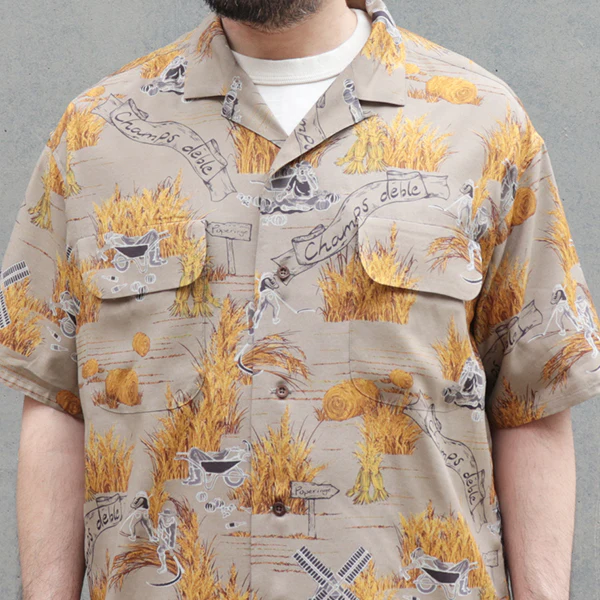 ALOHA SHIRT FARMER / KHAKI - Image 7