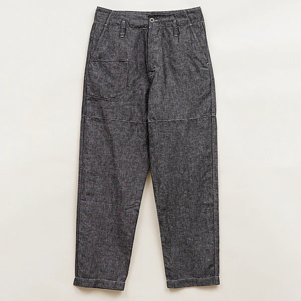ANGLED PANT LINEN DENIM  / INDIGO