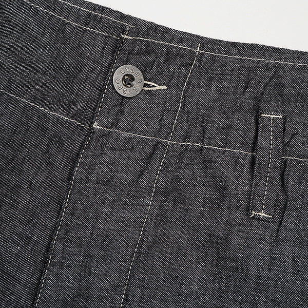 ANGLED PANT LINEN DENIM  / INDIGO - Image 3