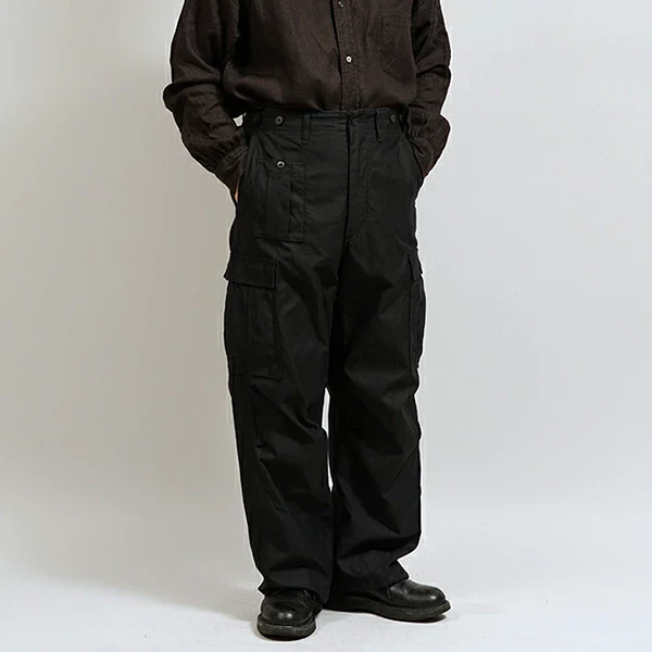 ARMY CARGO PANT BLACK BACK SATIN