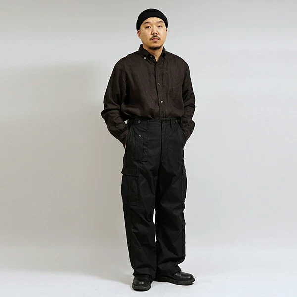 ARMY CARGO PANT BLACK BACK SATIN - Image 12